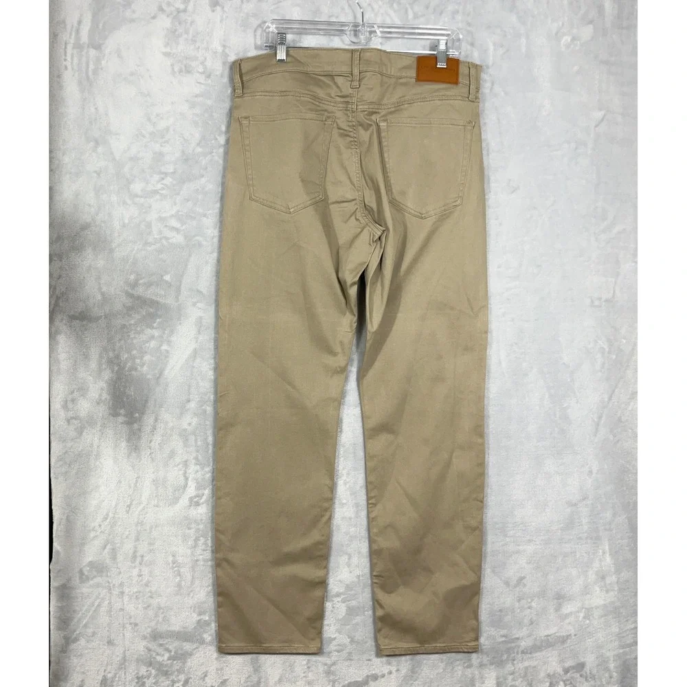 Lucky Brand Mens Pants 36x32 Khaki Tan 121 Slim Straight Cotton Stretch Chino